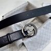 Replica Gucci Black GG Belt